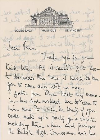 Lot #371 Princess Margaret Handwritten Letter Signed - Image 1