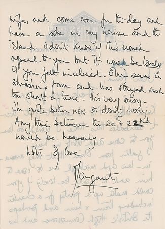 Lot #371 Princess Margaret Handwritten Letter Signed - Image 2