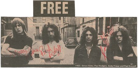 Lot #815 Free: Scarce vintage Free photo with Paul Kossoff - Image 1