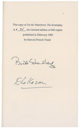 Lot #1220 On the Waterfront: Kazan and Schulberg - Image 1