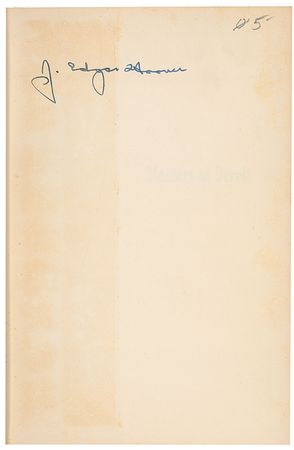 Lot #358 J. Edgar Hoover Book - Image 1