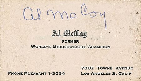 Lot #1464 Al McCoy Business Card - Image 1