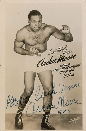 Lot #1468 Archie Moore Signed Photograph - Image 1