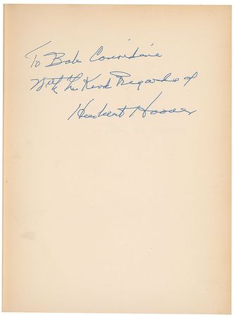 Lot #78 Herbert Hoover Book - Image 1