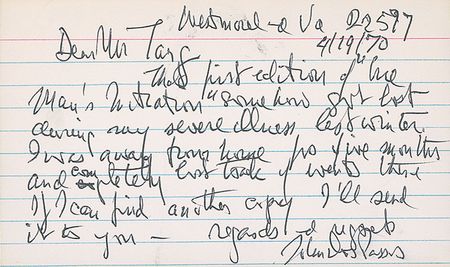 Lot #678 John Dos Passos Book - Image 1