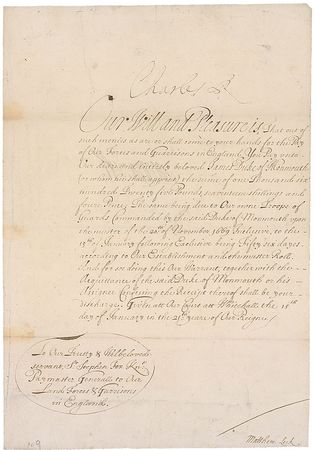 Lot #242 King Charles II Signed Document - Image 2