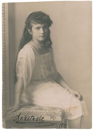 Lot #278 Grand Duchess Anastasia Nikolaevna: Stunning photo of the young Grand Duchess Anastasia in 1914â??the first we have ever offered - Image 1