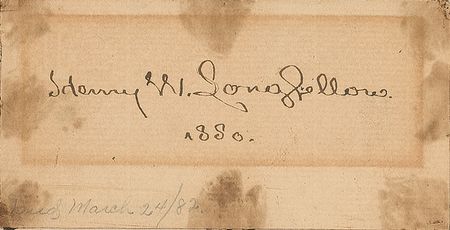 Lot #690 Henry Wadsworth Longfellow Signature - Image 1