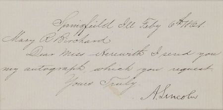 Lot #39 Abraham Lincoln: “Herewith I send you my autograph which you request” - Image 2