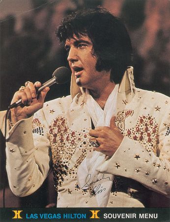 Lot #837 Elvis Presley: Menu from the King’s lengthy Hilton engagement - Image 2