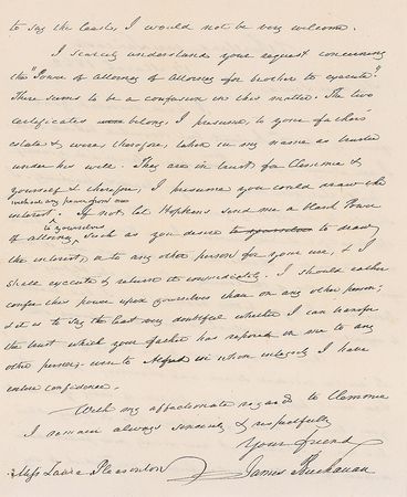 Lot #37 James Buchanan: The former chief executive criticizes Lincoln’s Washington war-time society - Image 2