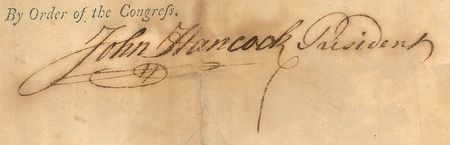 Lot #230 John Hancock: 