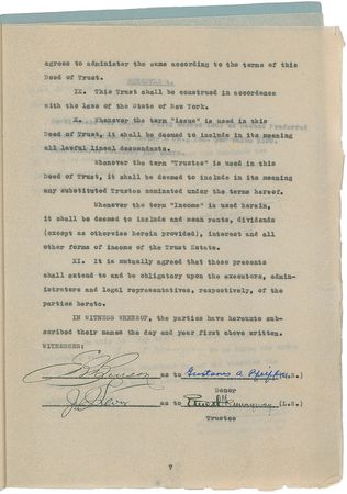 Lot #603 Ernest Hemingway: Hemingway ensures the financial security of his eldest son before departing to cover the Spanish Civil War - Image 2