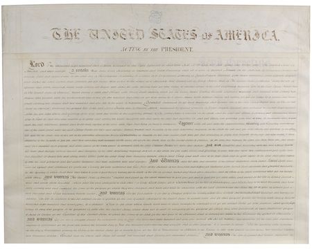 Lot #27 James K. Polk and James Buchanan: One-of-a-kind document transferring ownership of the original Philadelphia Custom House - Image 2