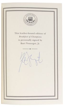 Lot #716 Kurt Vonnegut: Vonnegut’s Breakfast of Champions - Image 1