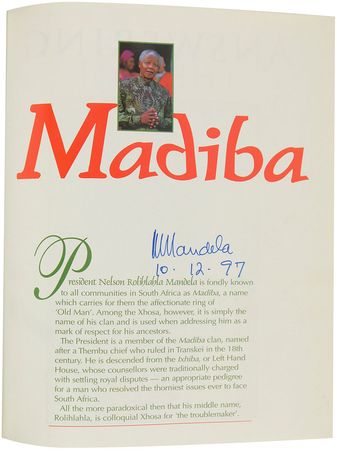 Lot #263 Nelson Mandela: Rare book published in honor of Mandela?s Children?s Fund - Image 1