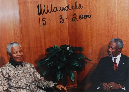 Lot #262 Nelson Mandela Signed Photograph - Image 2