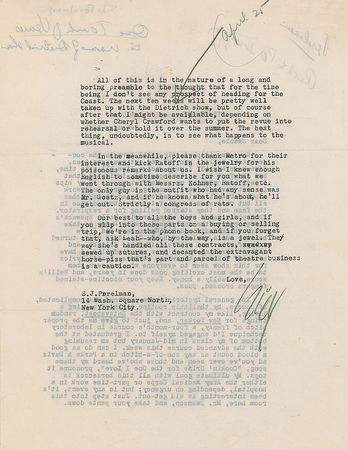Lot #703 S. J. Perelman Typed Letter Signed - Image 2