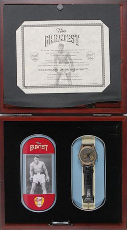 Lot #1388 Muhammad Ali: Cased wristwatch commemorating Ali’s career - Image 2