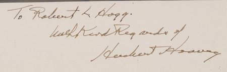 Lot #81 Herbert Hoover Signed Photograph - Image 2