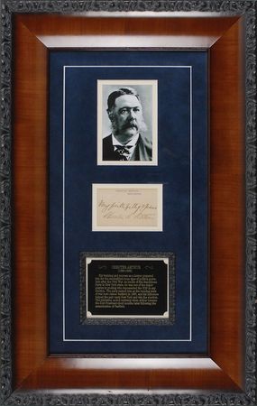 Lot #54 Chester A. Arthur White House Card - Image 1