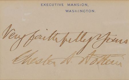 Lot #54 Chester A. Arthur White House Card - Image 2