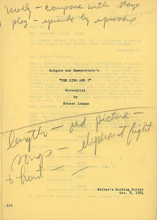 Lot #1283 Darryl F. Zanuck: Zanuck?s notated working script for The King and I - Image 2