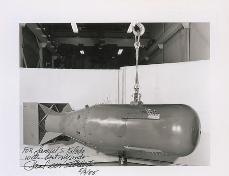 Lot #445 Enola Gay: Paul Tibbets Signed Photographs - Image 1
