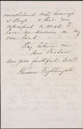 Lot #275 Florence Nightingale: Expressing her satisfaction on the construction of a special hospital in England - Image 2