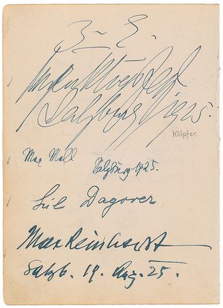 Lot #771 Max Reinhardt and the Salzburg Festivals Signatures - Image 2