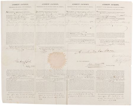 Lot #22 Andrew Jackson: Four-language ship’s