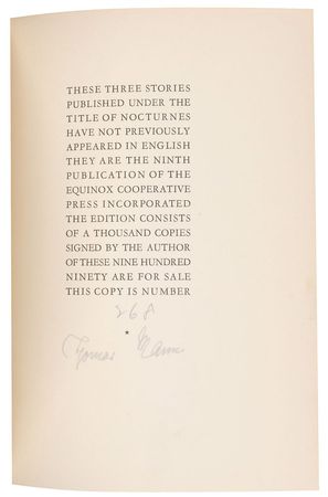 Lot #615 Thomas Mann Book - Image 1
