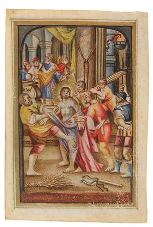 Lot #628 Renaissance Prayer Book: Stunning depiction of the Passion of the Christ from the German Renaissance - Image 1