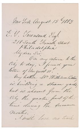 Lot #324 John Jacob Astor III - Image 1