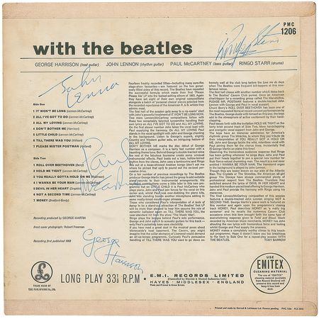 Lot #794 Beatles: Exceptionally rare uninscribed British copy of With the Beatles - Image 1