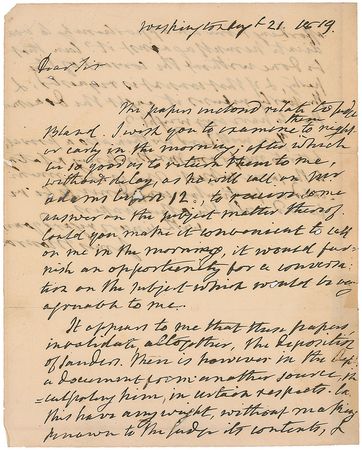 Lot #16 James Monroe: Investigating a former