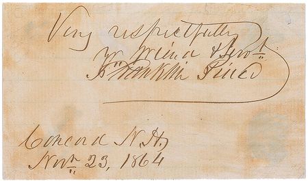 Lot #32 Franklin Pierce Signature