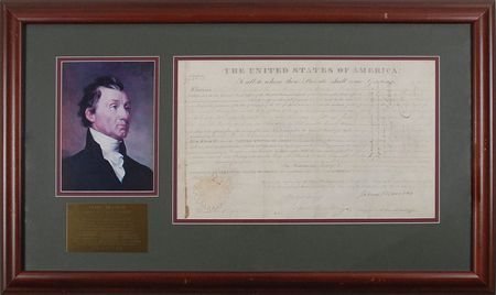 Lot #17 James Monroe Signed Document