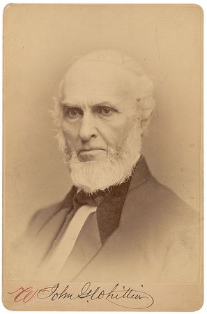 Lot #654 John Greenleaf Whittier Signed Photograph - Image 1