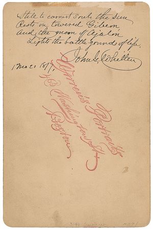 Lot #654 John Greenleaf Whittier Signed Photograph - Image 2