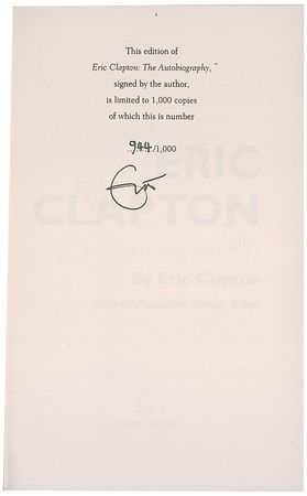 Lot #809 Eric Clapton Book - Image 1
