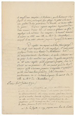 Lot #356 Marquis de Lafayette: Lafayette recommends a French soldier who fought in the American Revolution - Image 2