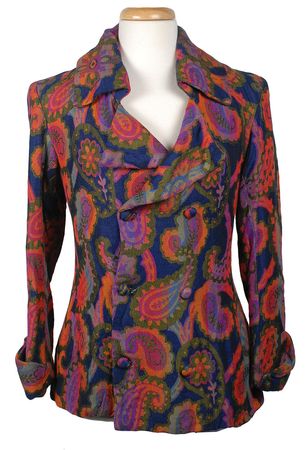 Lot #851 Sonny and Cher: Sadie Hayes-designed matching jacket and top with photo provenance - Image 1