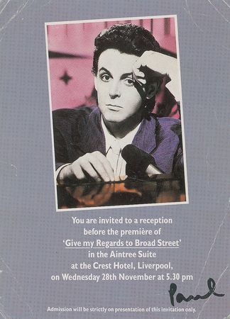 Lot #653 Beatles: Paul McCartney Invitation - Image 1