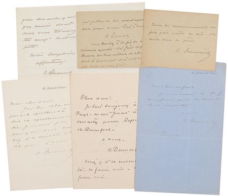 Lot #511 Alexandre Dumas, fils Handwritten Letters Signed - Image 1