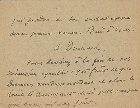 Lot #511 Alexandre Dumas, fils Handwritten Letters Signed - Image 3