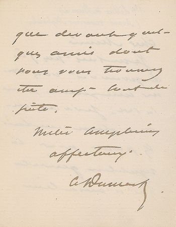 Lot #511 Alexandre Dumas, fils Handwritten Letters Signed - Image 6