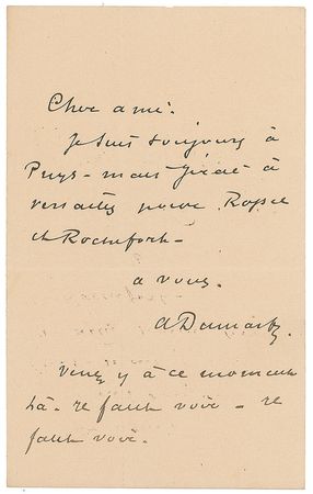 Lot #511 Alexandre Dumas, fils Handwritten Letters Signed - Image 7