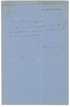 Lot #511 Alexandre Dumas, fils Handwritten Letters Signed - Image 9
