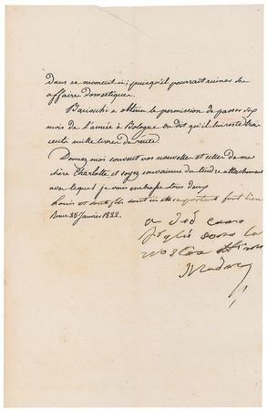 Lot #145 Letizia Ramolino Bonaparte Signed Letter - Image 3